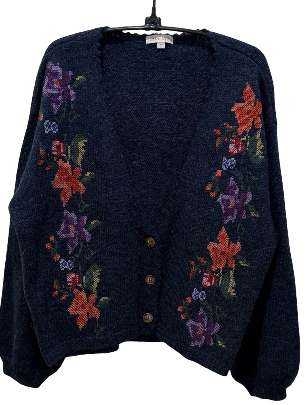 Louise Misha Luna Embroidered Mohair & Merino Wool Cardigan - Picture 3 of 10